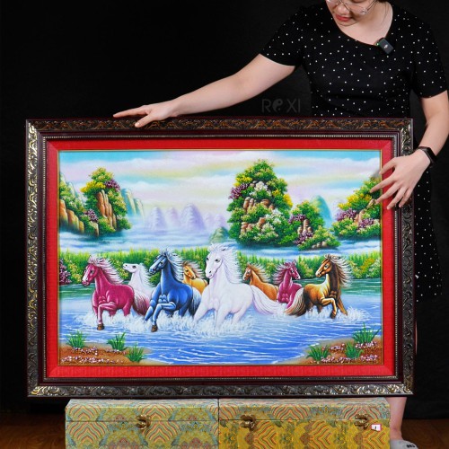 TRANH ĐÁ QUÝ MÃ ĐÁO THÀNH CÔNG (106CM  * 76CM) - TDQNGUA1