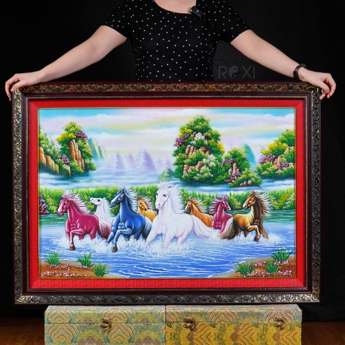 TRANH ĐÁ QUÝ MÃ ĐÁO THÀNH CÔNG (106CM  * 76CM) - TDQNGUA1