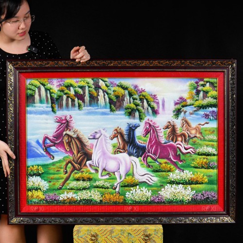 TRANH ĐÁ QUÝ MÃ ĐÁO THÀNH CÔNG (106 * 76CM) - TDQNGUA2