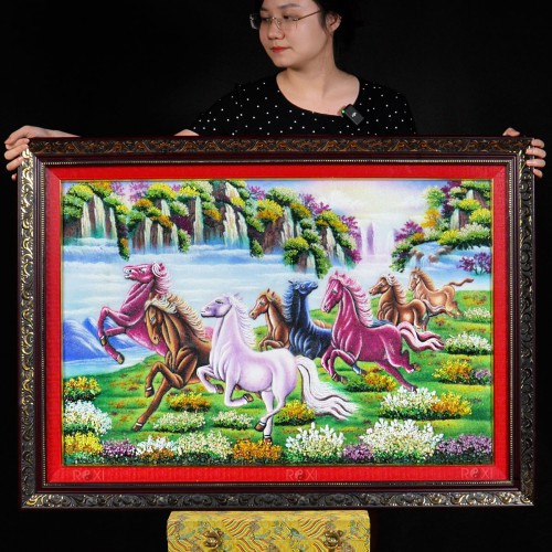 TRANH ĐÁ QUÝ MÃ ĐÁO THÀNH CÔNG (106 * 76CM) - TDQNGUA2