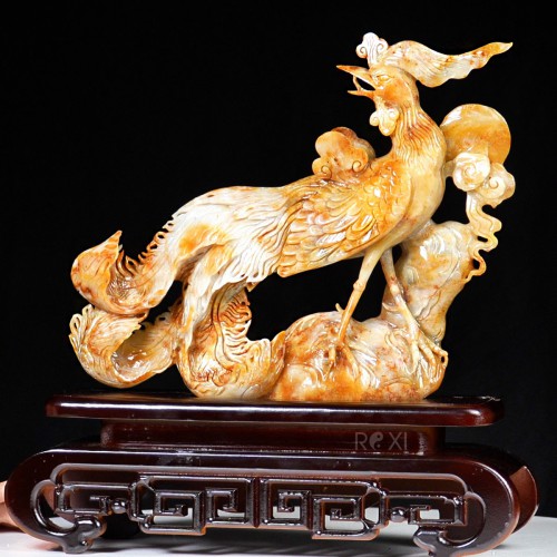 TƯỢNG PHƯỢNG HOÀNG NGỌC TỤ NHAM 39CM