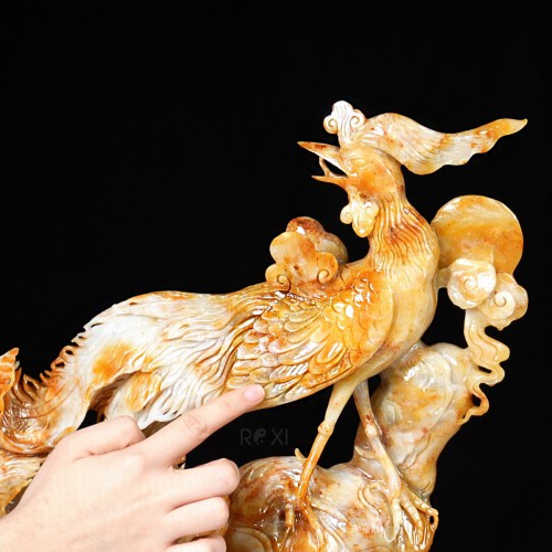 TƯỢNG PHƯỢNG HOÀNG NGỌC TỤ NHAM 39CM