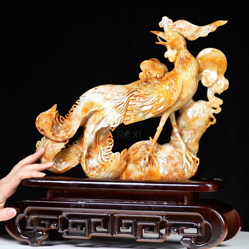 TƯỢNG PHƯỢNG HOÀNG NGỌC TỤ NHAM 39CM