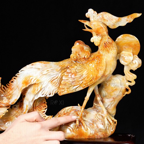TƯỢNG PHƯỢNG HOÀNG NGỌC TỤ NHAM 39CM