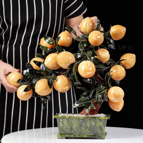 CÂY ĐÀO VÀNG NGỌC HOÀNG LONG 18 QUẢ (MẪU 3)