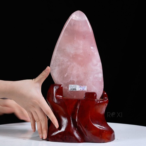 ĐÁ TRẤN THẠCH ANH HỒNG 4,82KG  - 34CM