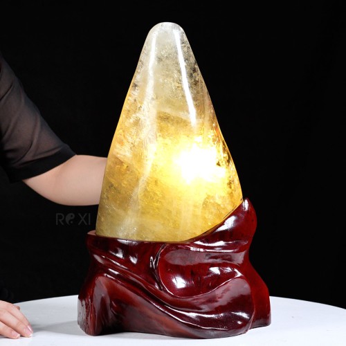 ĐÁ TRẤN THẠCH ANH VÀNG 6,38KG (NGUYÊN ĐÁ)