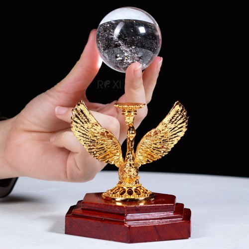 QUẢ CẦU THẠCH ANH TRẮNG VIP 5 CM + ĐẾ THIÊN NGA