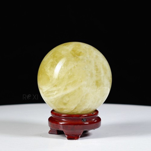 QUẢ CẦU THẠCH ANH VÀNG 1A 1,63KG - 10,6CM