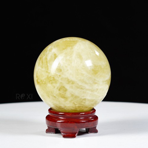 QUẢ CẦU THẠCH ANH VÀNG 1A 1,87KG - 11CM