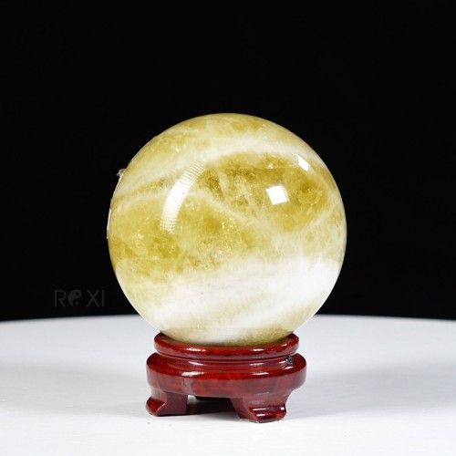 QUẢ CẦU THẠCH ANH VÀNG 1A 1,95KG - 11,2CM