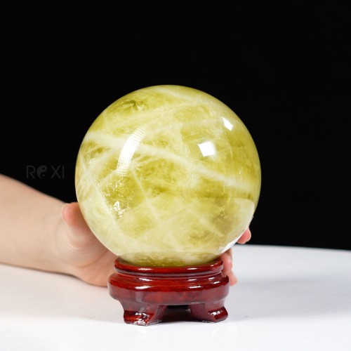 QUẢ CẦU THẠCH ANH VÀNG 1A 2,13KG - 11,6CM