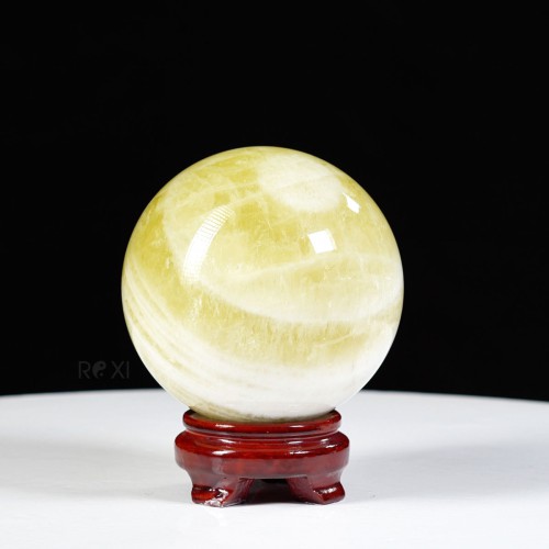 QUẢ CẦU THẠCH ANH VÀNG 1A 2,44KG - 12CM