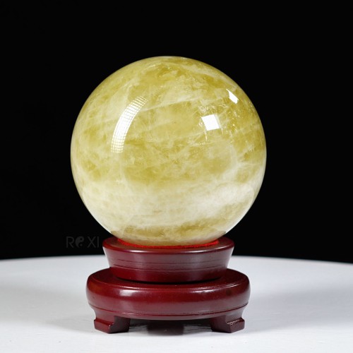 QUẢ CẦU THẠCH ANH VÀNG 1A 3KG - 12,8CM