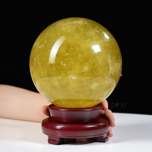 QUẢ CẦU THẠCH ANH VÀNG 4A 4,66KG - 15CM