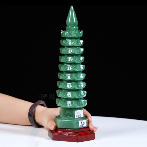 THÁP VĂN XƯƠNG THẠCH ANH XANH 1,14KG - 26CM