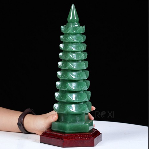 THÁP VĂN XƯƠNG THẠCH ANH XANH 2,18KG - 30CM
