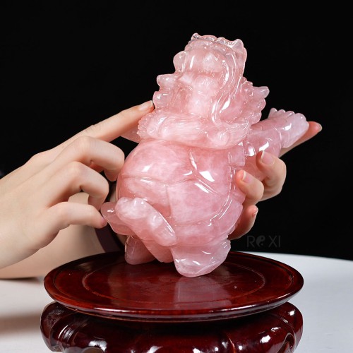 LONG QUY THẠCH ANH HỒNG 1,81KG - 15CM