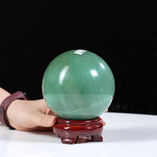 QUẢ CẦU THẠCH ANH XANH 1,85KG - 11CM