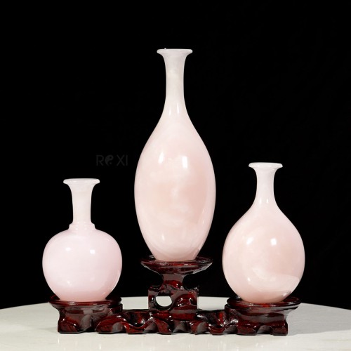 BỘ 3 BÌNH HÚT LỘC NGỌC ONYX HỒNG (MẪU 28)