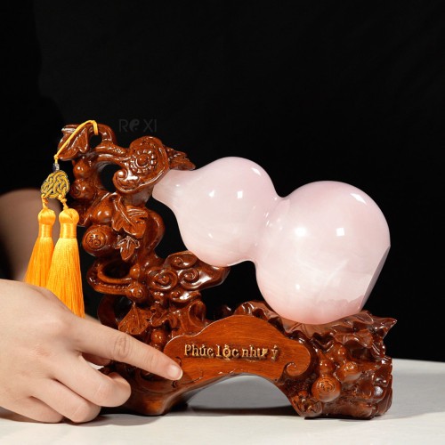 HỒ LÔ NGỌC ONYX HỒNG KÈM ĐẾ