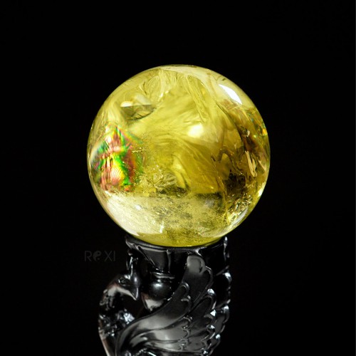 QUẢ CẦU THẠCH ANH VÀNG 0,63KG - 7,8CM