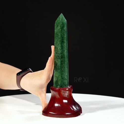 TRỤ ĐÁ THẠCH ANH XANH 0,92KG (MẪU 2) - 28CM