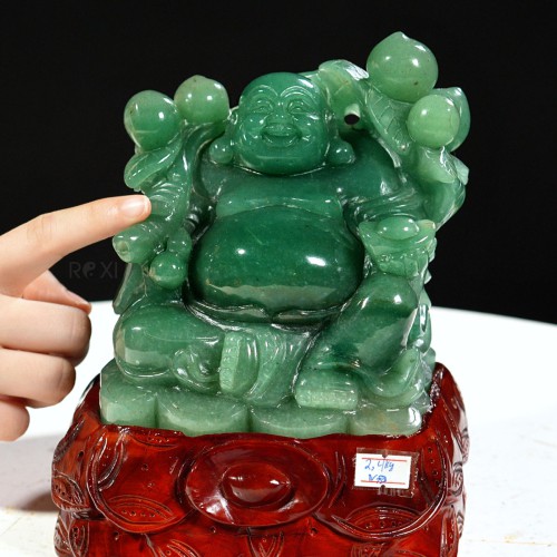TƯỢNG DI LẶC THẠCH ANH XANH 2,4KG