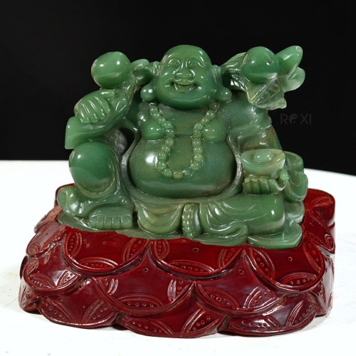 TƯỢNG DI LẶC THẠCH ANH XANH 2,63KG