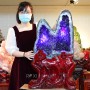 ĐỘNG THẠCH ANH TÍM ĐÔI 62,85KG - CAO 85CM