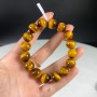 VÒNG TAY ĐÁ THẠCH ANH MẮT HỔ NÂU VÀNG 12LY
