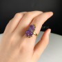 NHẪN TỲ HƯU THẠCH ANH TÍM VÀNG 10K - TH90