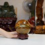 QUẢ CẦU PHONG THỦY ĐÁ MẮT HỔ 1,82KG - 10,6CM