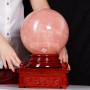 QUẢ CẦU THẠCH ANH HỒNG VIP 15,09KG - 22,2CM + ĐẾ ĐÈN XOAY