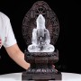 TƯỢNG QUAN ÂM BỒ TÁT THẠCH ANH TRẮNG VIP 1,95KG (NGUYÊN ĐÁ)