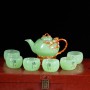 BỘ ẤM TRÀ NGỌC XANH HOA ĐÀO (MẪU 2)