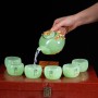 BỘ ẤM TRÀ NGỌC XANH HOA ĐÀO (MẪU 2)