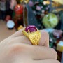 NHẪN ĐÁ RUBY NAM VÀNG 18K - NRV1801
