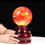 QUẢ CẦU ĐÁ OBSIDIAN ĐỎ 2,8KG - 13,4CM + ĐẾ ĐÈN XOAY