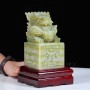 ẤN RỒNG NGỌC ONYX XANH 15CM (CHẠM NỔI TỨ DIỆN)