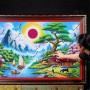 TRANH ĐÁ QUÝ THUẬN BUỒM XUÔI GIÓ (1M42 * 1M) - MẪU 3