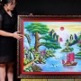 TRANH ĐÁ QUÝ THUẬN BUỒM XUÔI GIÓ (1M42 * 1M) - MẪU 4