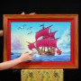 TRANH ĐÁ QUÝ THUẬN BUỒM - THUYỀN BUỒM PHONG THỦY (74*54CM)