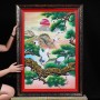 TRANH ĐÁ QUÝ TÙNG HẠC ĐÓN KHÁCH (106 * 76CM) - TDQTH4