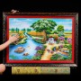 TRANH ĐÁ QUÝ PHONG CẢNH LÀNG QUÊ (106*76CM) LQ106M1