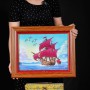 TRANH ĐÁ QUÝ THUẬN BUỒM - THUYỀN BUỒM PHONG THỦY (50*40CM)