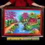 TRANH ĐÁ QUÝ TỔ ẤM HẠNH PHÚC (106 * 76CM) - TDQTA106