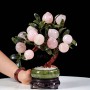 CÂY ĐÀO ĐÁ THẠCH ANH HỒNG 12 QUẢ (CHẬU TRÒN)