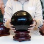 QUẢ CẦU THẠCH ANH ĐEN 11,07KG - 20CM