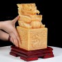 ẤN RỒNG NGỌC HOÀNG LONG 25CM (CHẠM NỔI TỨ DIỆN)